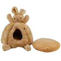 HKM-294675 Cozy Arctic Velvet Pumpkin Nest for Small Animals - Ideal Sleeping Bed for Hamsters, Guinea Pigs, and More