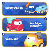 HKM-294675 Rechargeable Cartoon Remote Control Car with Lights for Kids, Indoor/Outdoor Mini Vehicle, 1:24 Scale