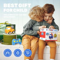 HKM-294675 Rechargeable Cartoon Remote Control Car with Lights for Kids, Indoor/Outdoor Mini Vehicle, 1:24 Scale