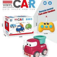 HKM-294675 Rechargeable Cartoon Remote Control Car with Lights for Kids, Indoor/Outdoor Mini Vehicle, 1:24 Scale