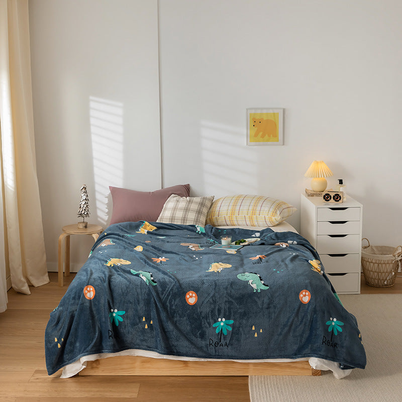 HKM-294867 Cozy Landscape Flannel Blanket in Various Sizes and Colors