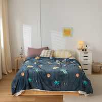 HKM-294867 Cozy Landscape Flannel Blanket in Various Sizes and Colors