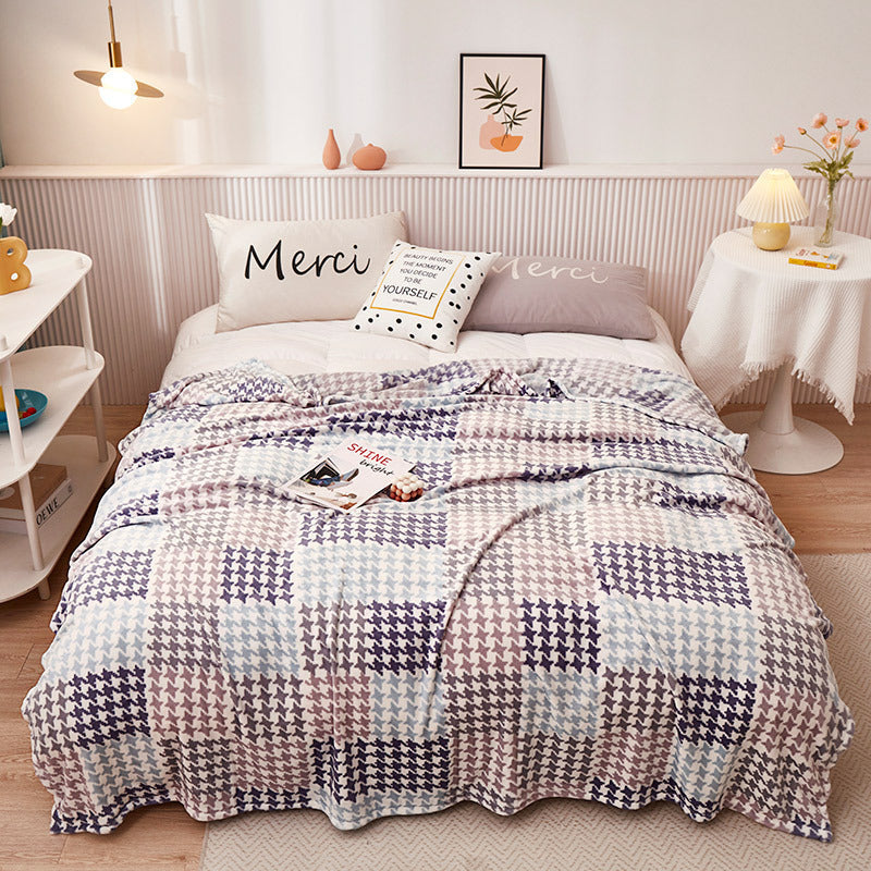 HKM-294867 Cozy Landscape Flannel Blanket in Various Sizes and Colors
