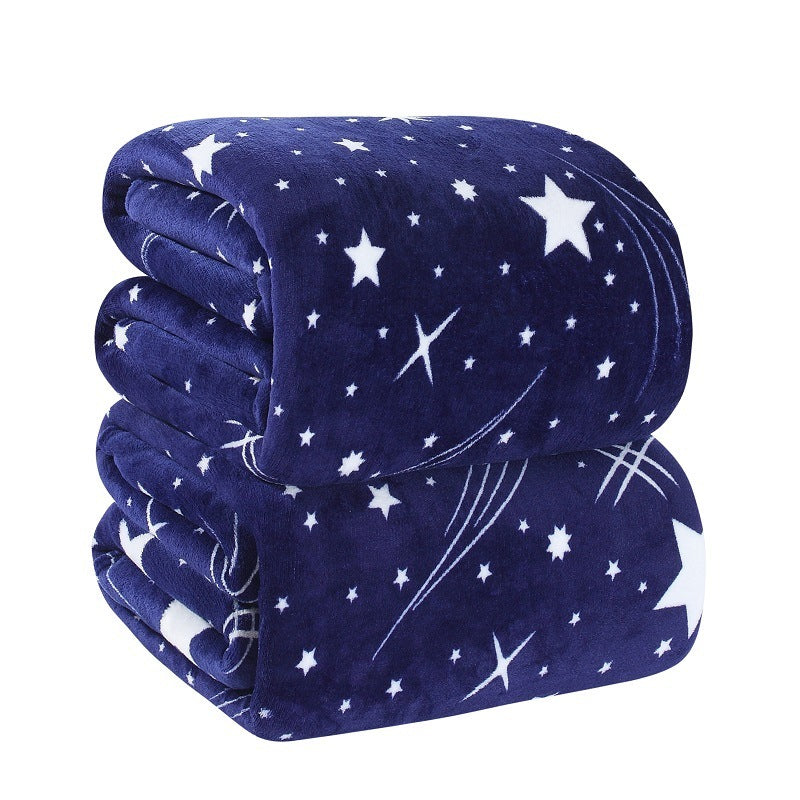 HKM-294867 Cozy Landscape Flannel Blanket in Various Sizes and Colors