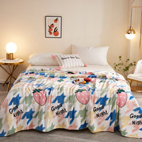 HKM-294867 Cozy Landscape Flannel Blanket in Various Sizes and Colors