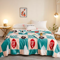 HKM-294867 Cozy Landscape Flannel Blanket in Various Sizes and Colors