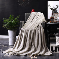 HKM-294867 Cozy Landscape Flannel Blanket in Various Sizes and Colors