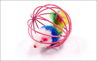 HKM-294867 Feather Cage Mouse Plush Cat Toy for Interactive Playtime