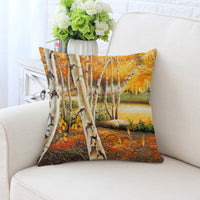 HKM-294931 All-Match European Style Landscape Pillow Cushion Cover in Polyester Twill - 45x45 cm