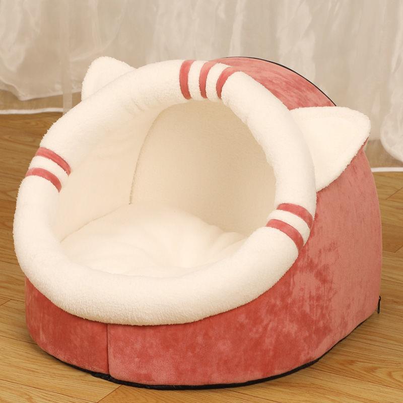 HKM-294995 Cozy Fully Enclosed Cat Nest in Various Colors and Sizes