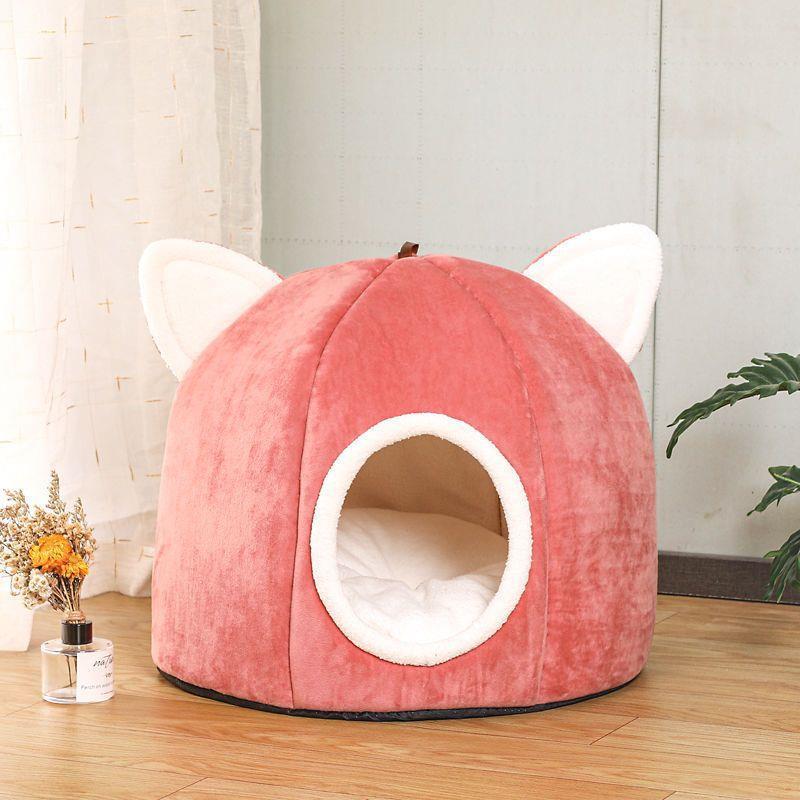 HKM-294995 Cozy Fully Enclosed Cat Nest in Various Colors and Sizes