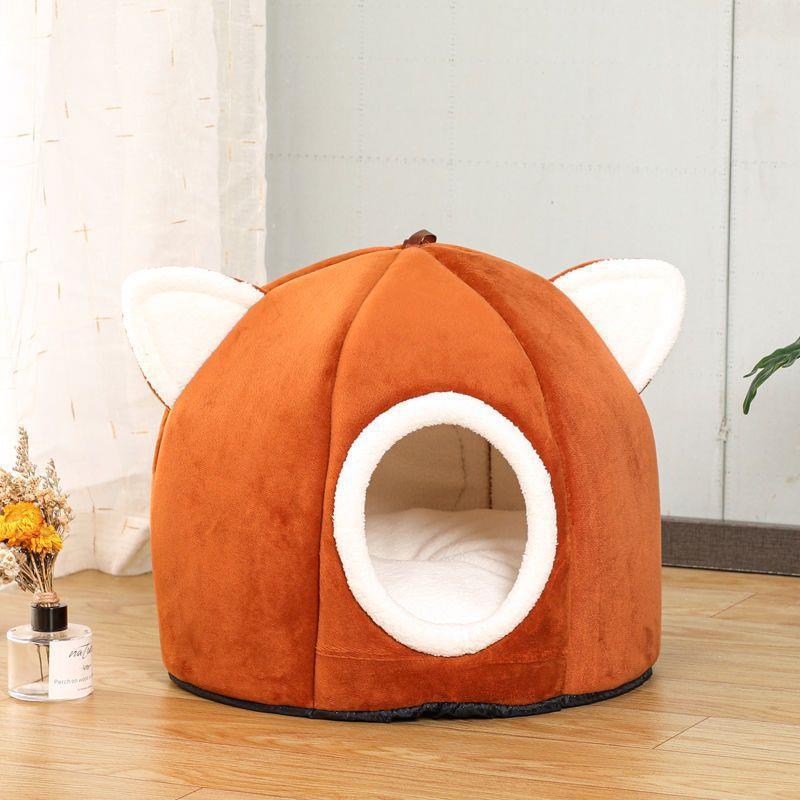 HKM-294995 Cozy Fully Enclosed Cat Nest in Various Colors and Sizes