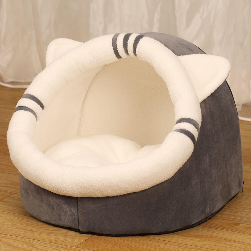 HKM-294995 Cozy Fully Enclosed Cat Nest in Various Colors and Sizes