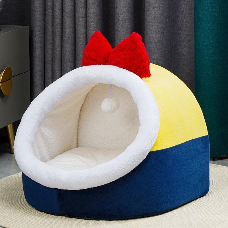 HKM-294995 Cozy Fully Enclosed Cat Nest in Various Colors and Sizes