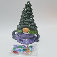 HKM-294995 Decorative Resin Christmas Tree Sculpture Ornament - 19cm Lighted Cartoon Style