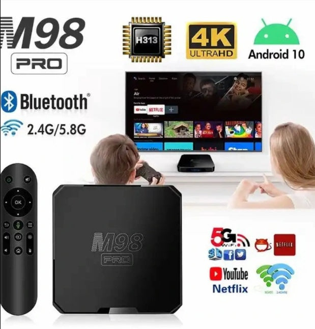 HKM-295059 4K Ultra HD Smart Streaming Set-Top Box with Voice Remote and Dual Wi-Fi Connectivity