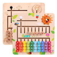 HKM-295443 Hand-Moved Colorful Digital Computing Board - Montessori Math Game for Kids Ages 3+ - Educational Learning Toy