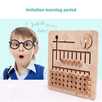 HKM-295443 Hand-Moved Colorful Digital Computing Board - Montessori Math Game for Kids Ages 3+ - Educational Learning Toy