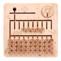 HKM-295443 Hand-Moved Colorful Digital Computing Board - Montessori Math Game for Kids Ages 3+ - Educational Learning Toy