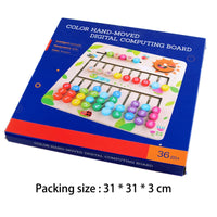 HKM-295443 Hand-Moved Colorful Digital Computing Board - Montessori Math Game for Kids Ages 3+ - Educational Learning Toy