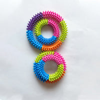 HKM-295507 Eco-Friendly TPR Rubber Thorn Ring Pet Toy - Multiple Color Options Available