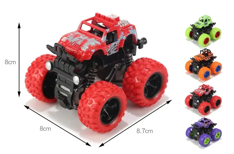 HKM-295507 Inertial 4WD Off-Road Vehicle Toy Car for Kids - Friction Powered Stunt Vehicle, Ages 2-13