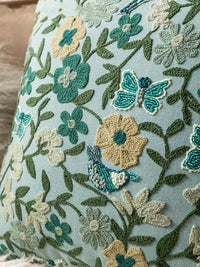 HKM-295635 Handmade Vintage Embroidered Cotton Throw Pillow - 30 x 50 cm - Dry Clean Only