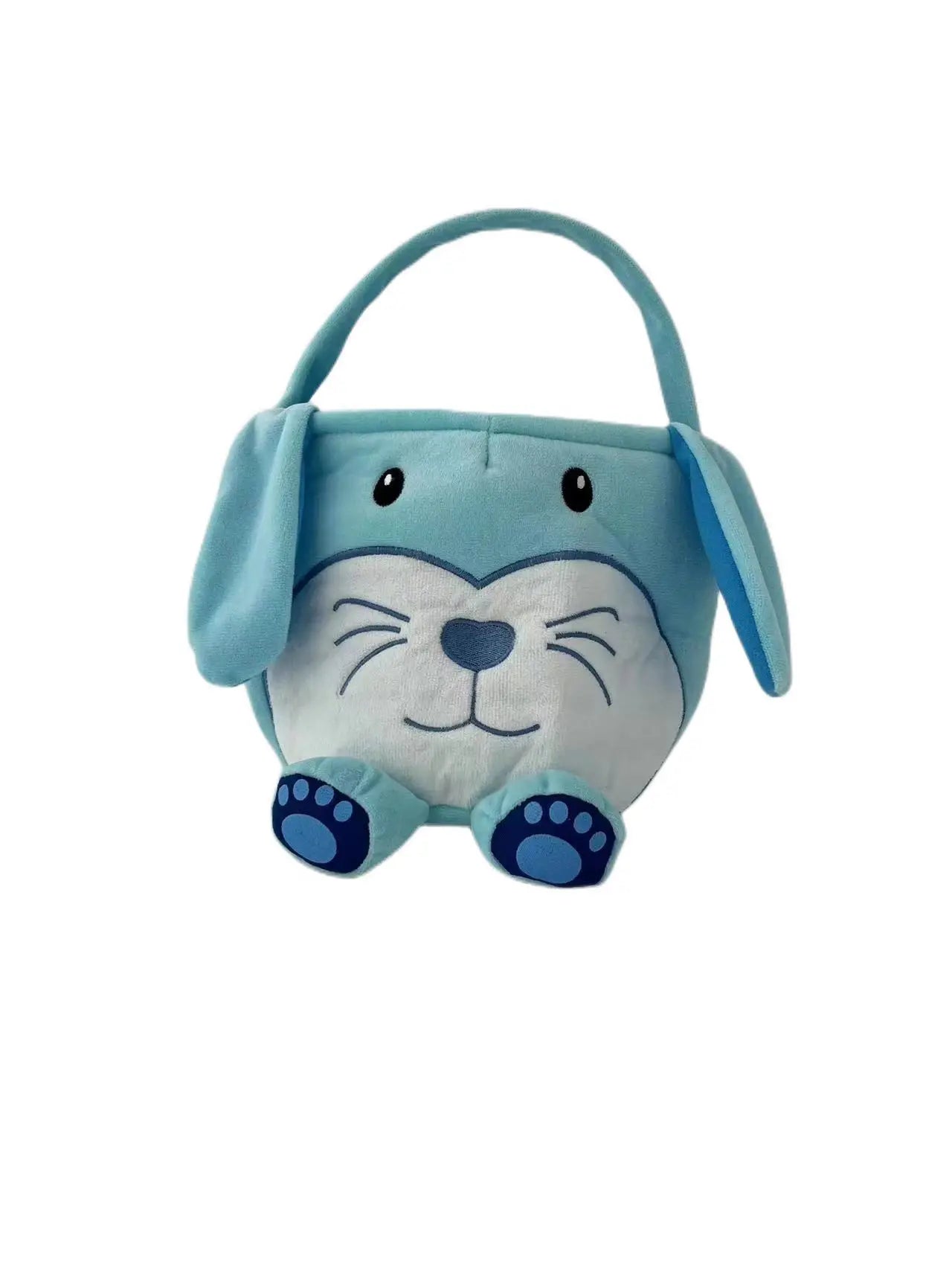 KTX-295699 Easter Bunny Basket Plush Toy for Kids - Soft Animal Handbag for Eggs, 31-50cm