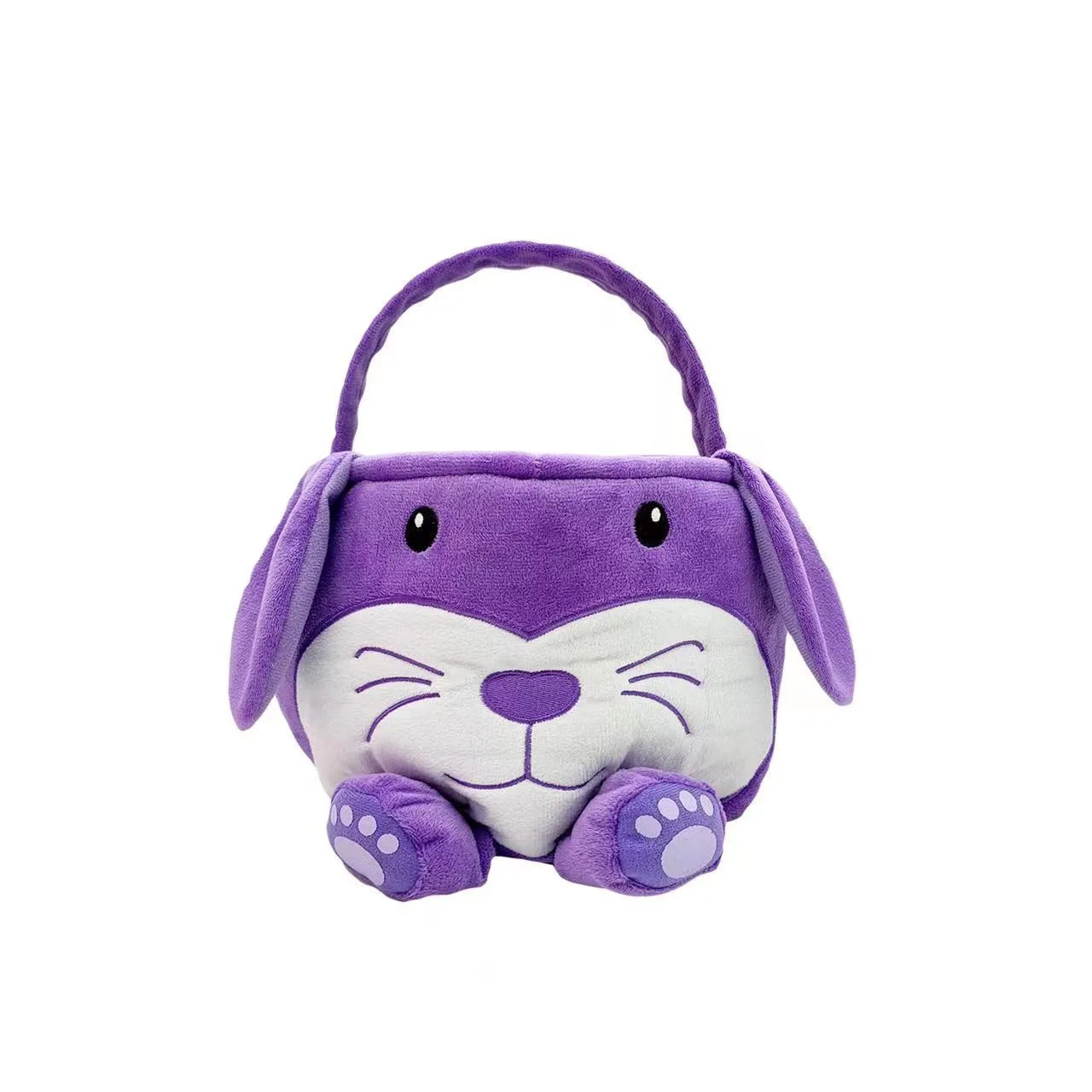 KTX-295699 Easter Bunny Basket Plush Toy for Kids - Soft Animal Handbag for Eggs, 31-50cm