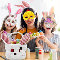 HKM-295699 Easter Bunny Basket Plush Toy for Kids - Soft Animal Handbag for Eggs, 31-50cm