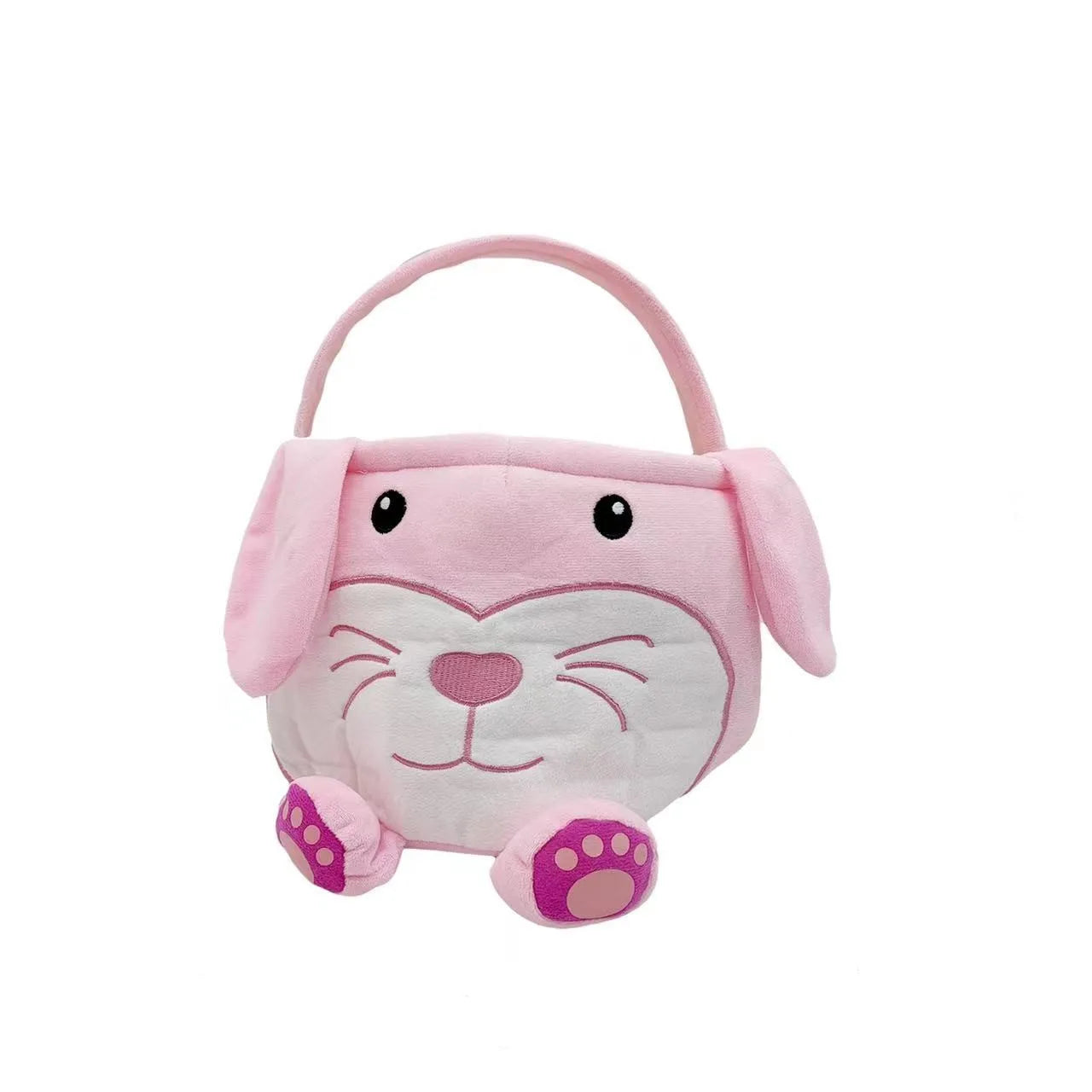 KTX-295699 Easter Bunny Basket Plush Toy for Kids - Soft Animal Handbag for Eggs, 31-50cm