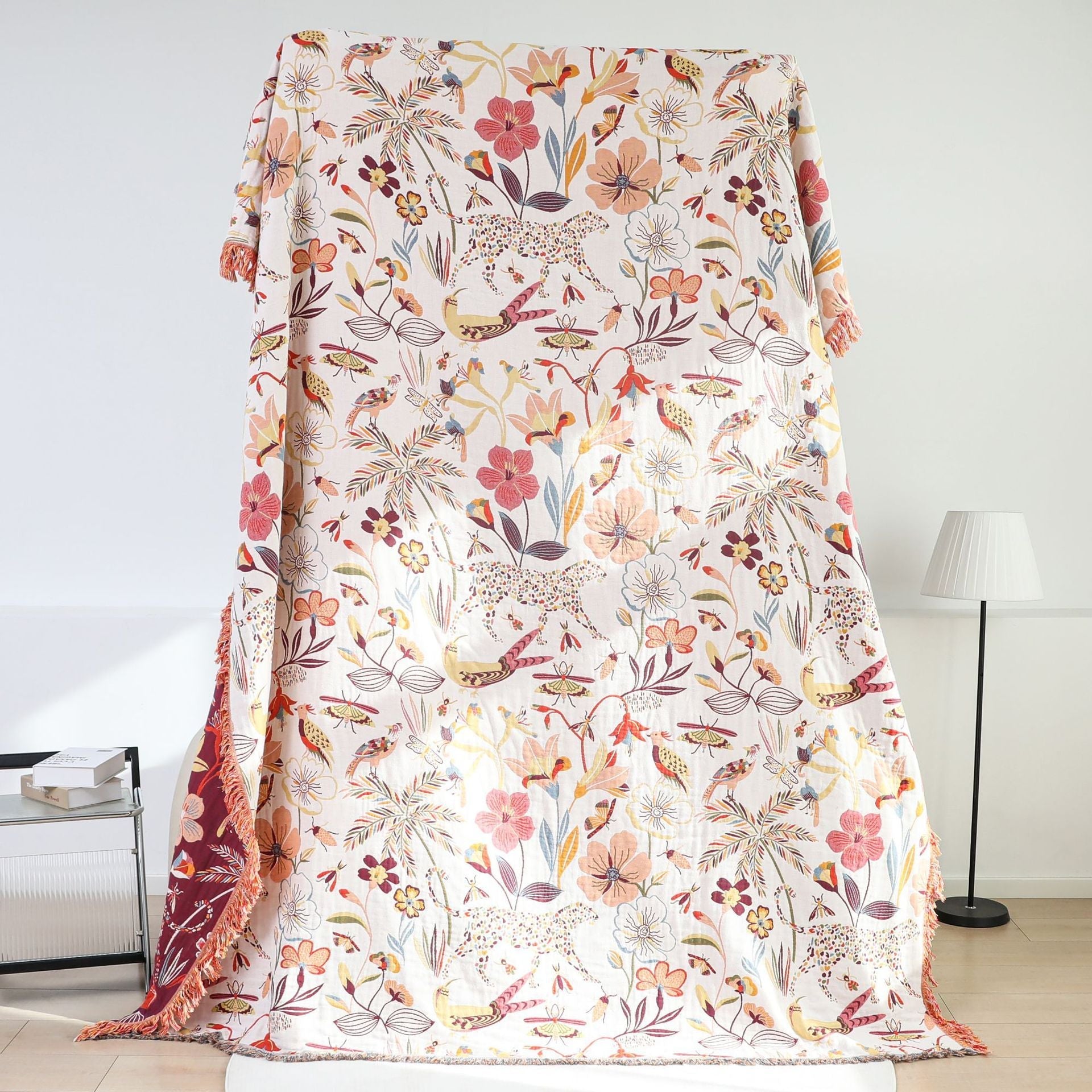 HKM-295699 Pure Cotton Gauze Blanket for Sofa and AC Use, 200x230 cm