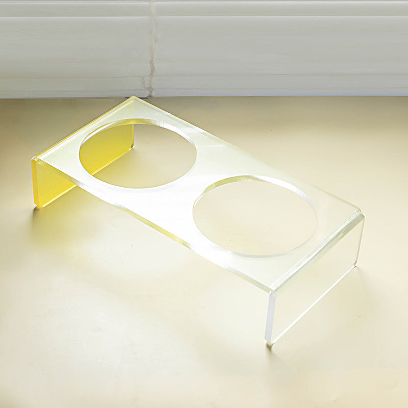 HKM-295891 Acrylic Cat and Dog Bowl Rack in Multiple Color Options - Anti-Tumble Design