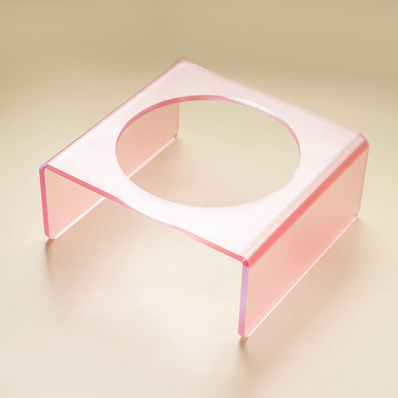 HKM-295891 Acrylic Cat and Dog Bowl Rack in Multiple Color Options - Anti-Tumble Design