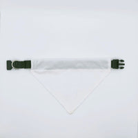 HKM-295891 Adjustable Personalized Thermal Transfer Dog Scarf in White - Multiple Sizes Available