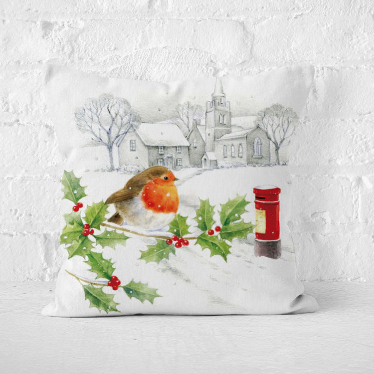 HKM-296083 Christmas-Themed Plush Pillow Cover for Cozy Living Spaces - 40x40, 45x45, 50x30 cm