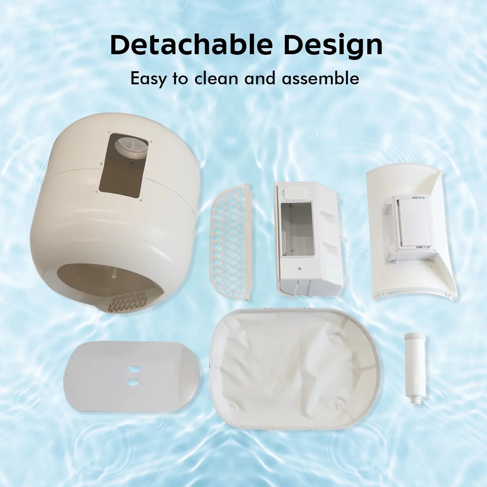 KTX-296147 Automatic Self-Cleaning Cat Litter Box with Deodorizing and Large Capacity for Cats up to 10kg