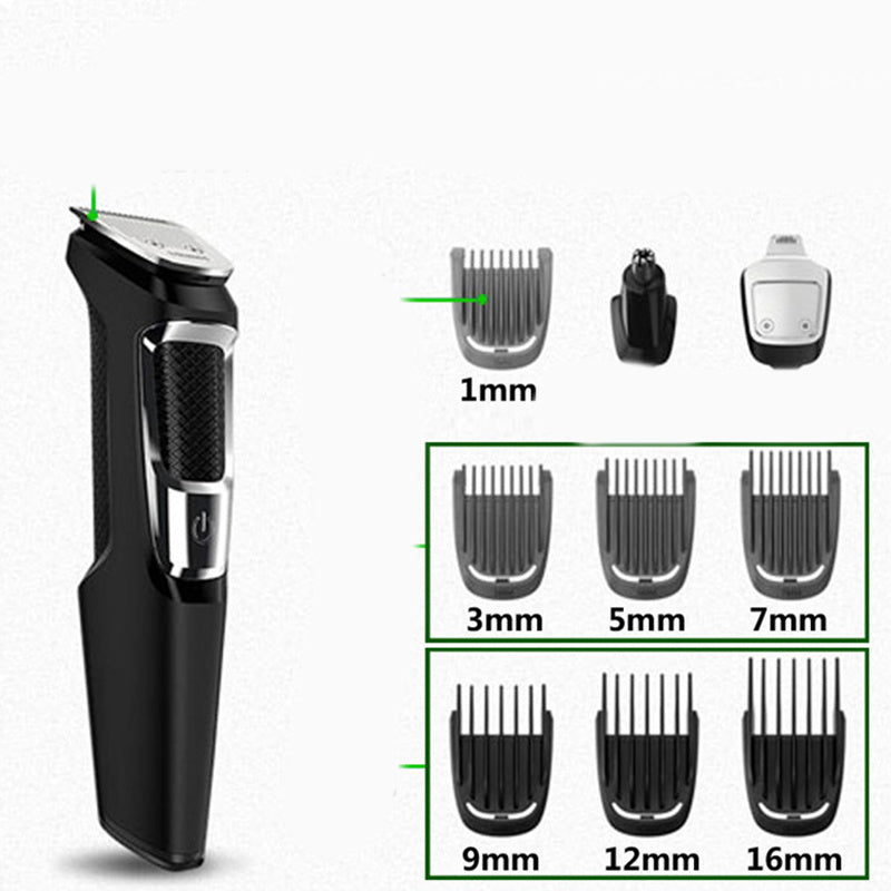 HKM-296211 Multifunctional Nose and Beard Hair Trimmer with Lithium Ion Battery and Flushable Blades