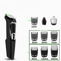 HKM-296211 Multifunctional Nose and Beard Hair Trimmer with Lithium Ion Battery and Flushable Blades