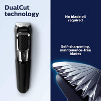 HKM-296211 Multifunctional Nose and Beard Hair Trimmer with Lithium Ion Battery and Flushable Blades
