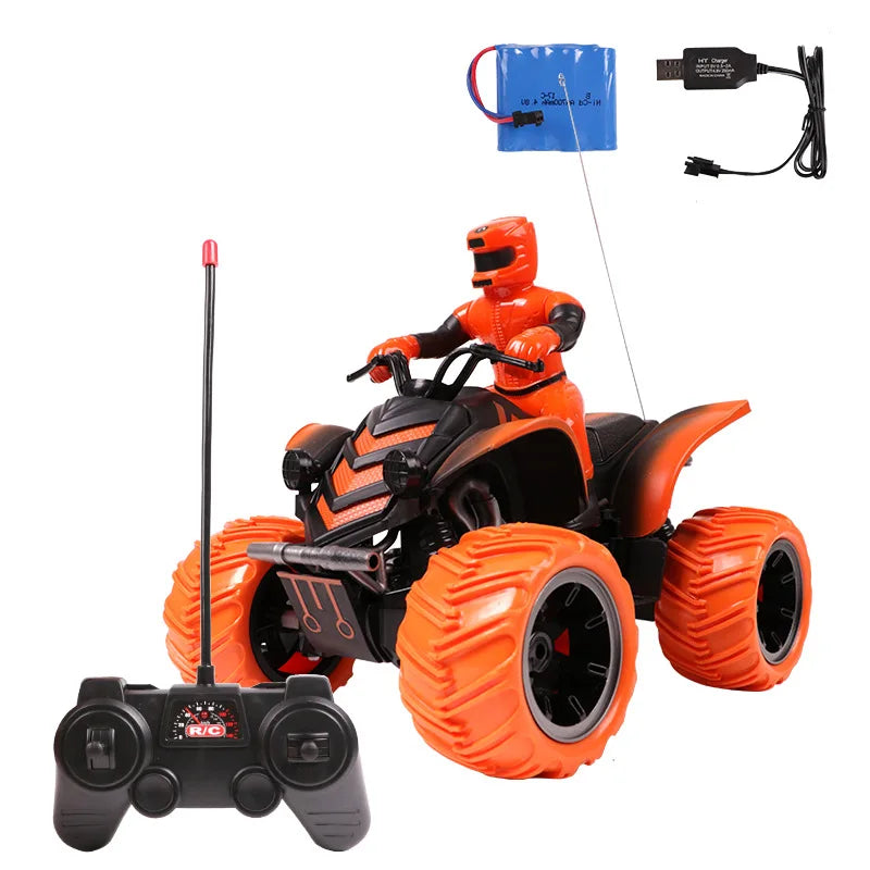 HKM-296275 Remote Control Quad Bike Toy - 1:10 Scale Electric RC Motorcycle for Ages 5 and Up