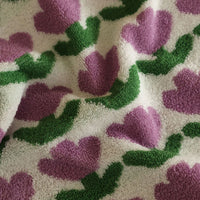 HKM-296275 Xinjiang Long-staple Cotton Small Tulip Towel Set - Soft Powder & Purple Options, 3 Sizes Available