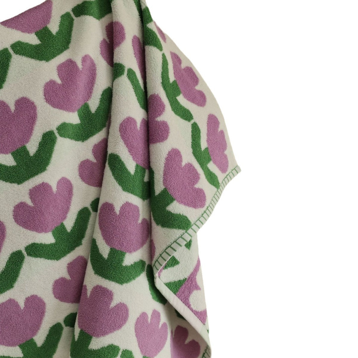 KTX-296275 Xinjiang Long-staple Cotton Small Tulip Towel Set - Soft Powder & Purple Options, 3 Sizes Available