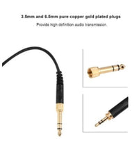 HKM-296403 Black Gold Plated Spring Wire Audio Repair Cable with Plug