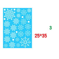 HKM-296467 Christmas Snowflake Static Window Stickers - Waterproof Wall Decals for Festive Decor