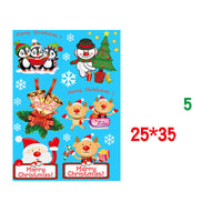 HKM-296467 Christmas Snowflake Static Window Stickers - Waterproof Wall Decals for Festive Decor