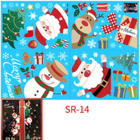 HKM-296467 Christmas Snowflake Static Window Stickers - Waterproof Wall Decals for Festive Decor