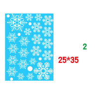 HKM-296467 Christmas Snowflake Static Window Stickers - Waterproof Wall Decals for Festive Decor