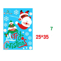 HKM-296467 Christmas Snowflake Static Window Stickers - Waterproof Wall Decals for Festive Decor