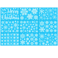 HKM-296467 Christmas Snowflake Static Window Stickers - Waterproof Wall Decals for Festive Decor